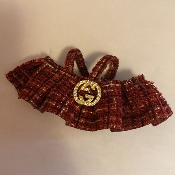 Labubu Luxury Red Tweed Dress Labubu Outfit Labubu Clothing - Picture 2 of 5